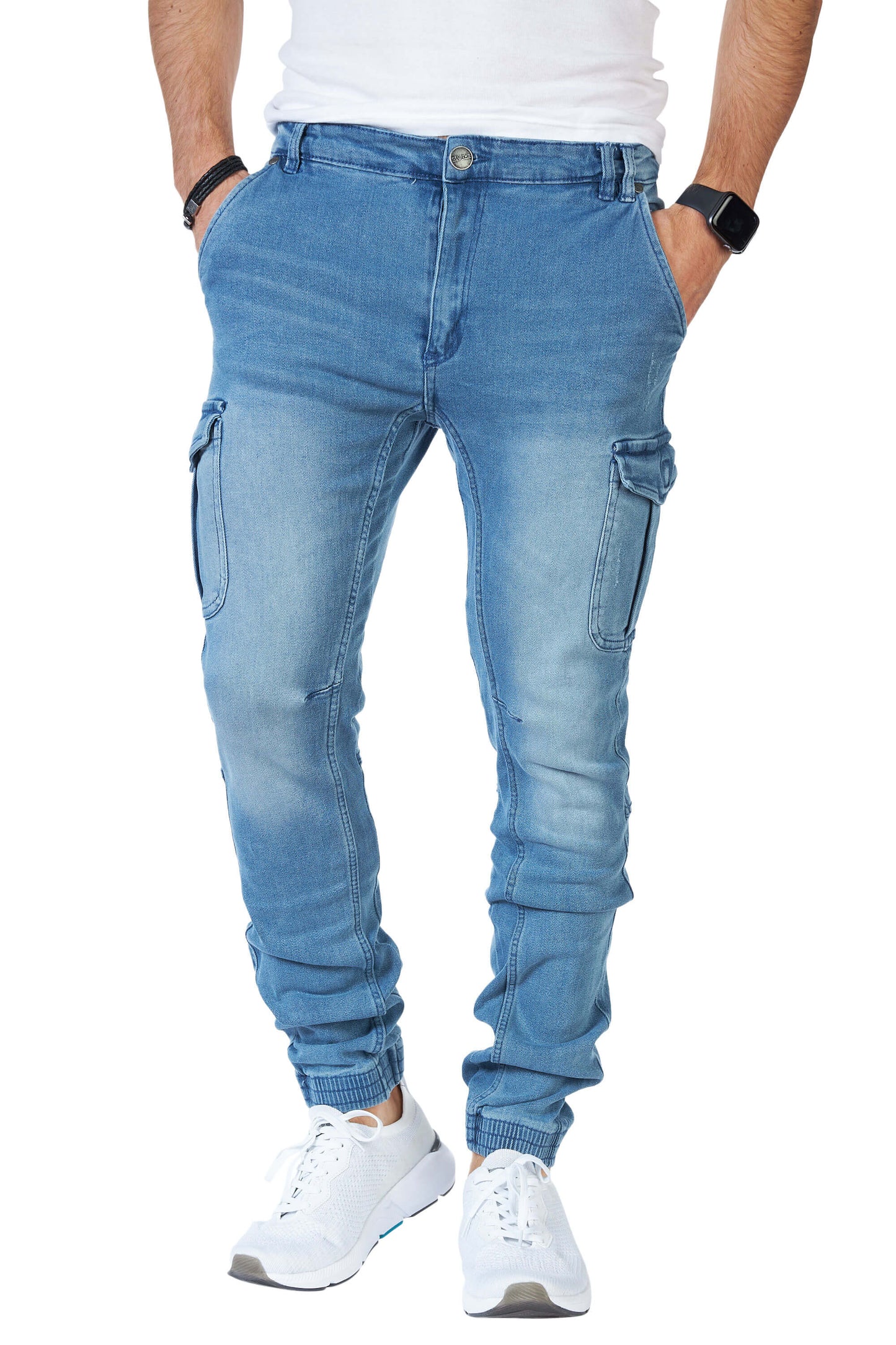 STYLEKO Cargo-Freizeithose Jeans Gürtelschlaufen