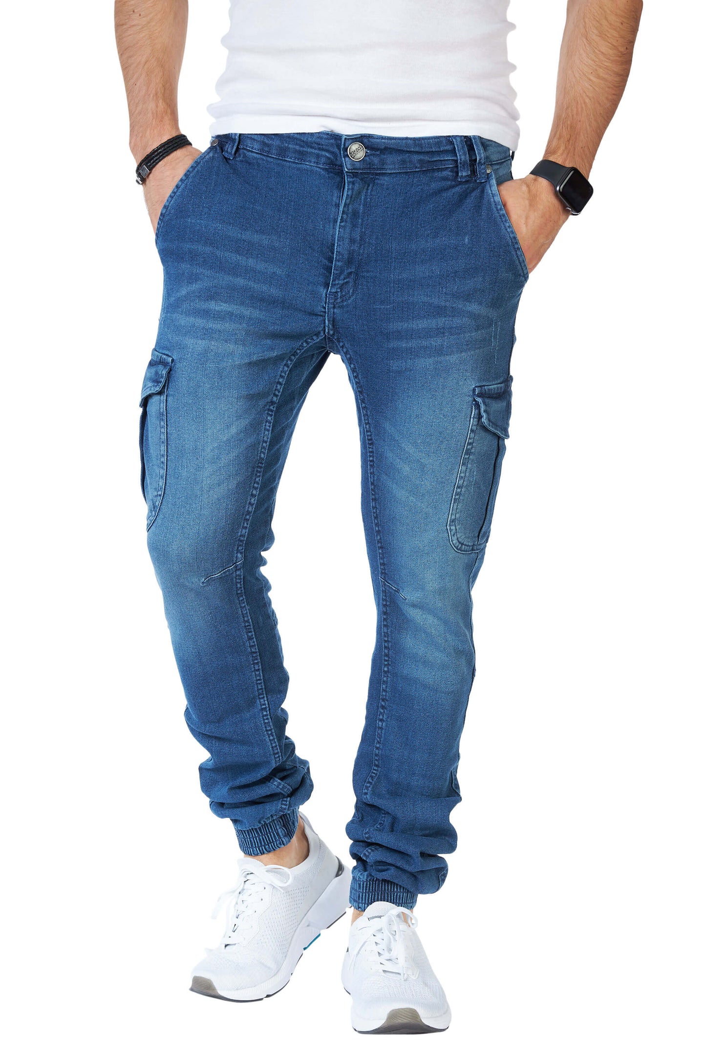 STYLEKO Cargo-Freizeithose Jeans Gürtelschlaufen