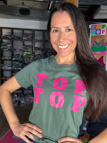 T-Shirt ajusté - Summer POP Fraise 🍓 & Menthe 🍃