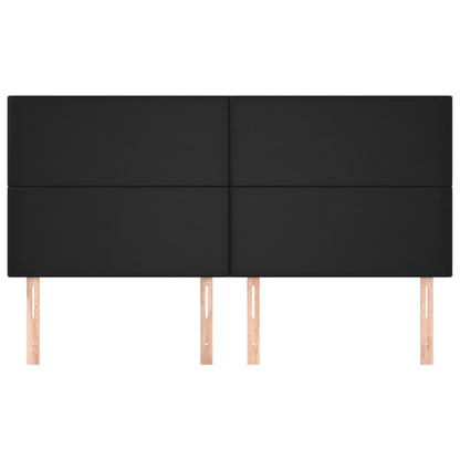 NNEVL Headboards 4 pcs Black 80x5x78/88 cm Faux Leather