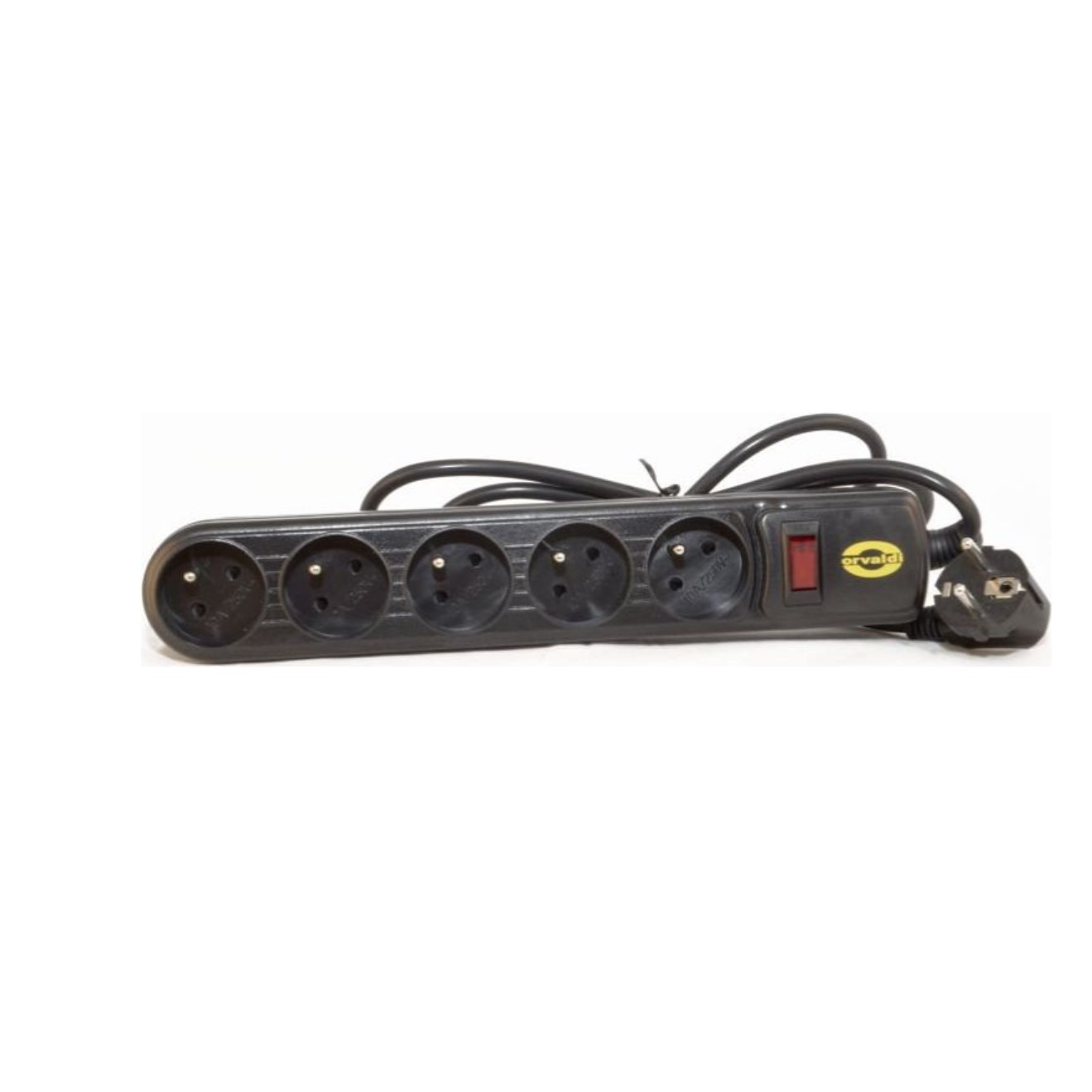 Orvaldi ORV-5 5-polig Überspannungsschutz mit Verteiler-Schalter - 3m - Schwarz (AP5-3M)-0