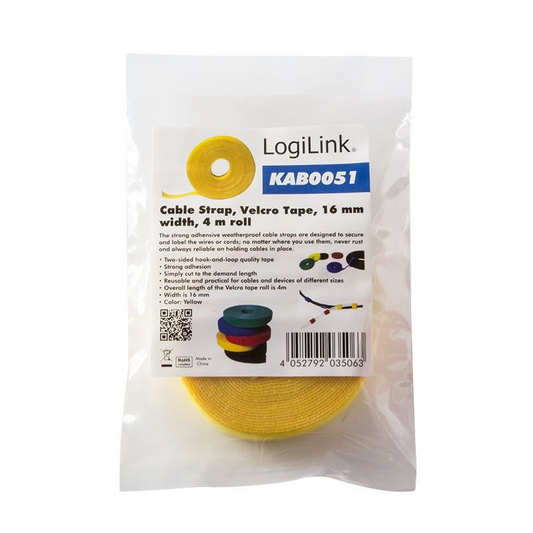 LogiLink KAB0051 Abisolierkabeltrommel 4m gelb (KAB0051)-0
