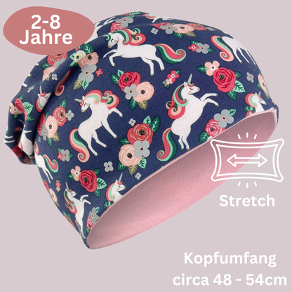 Kinder Reflektor Mütze & Loop - Einhorn