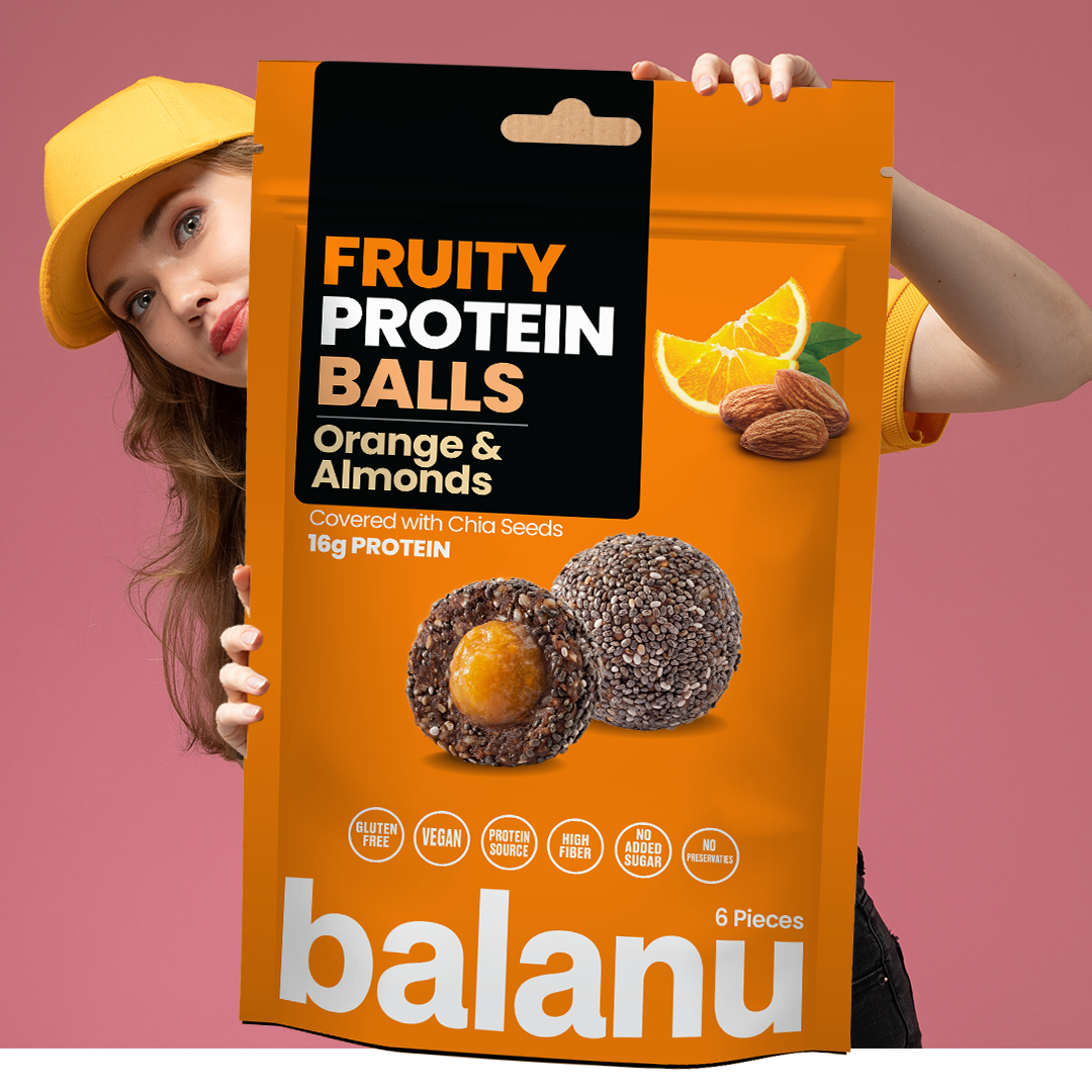 Balanu Fruity Protein Balls Orange & Almonds 110g x6