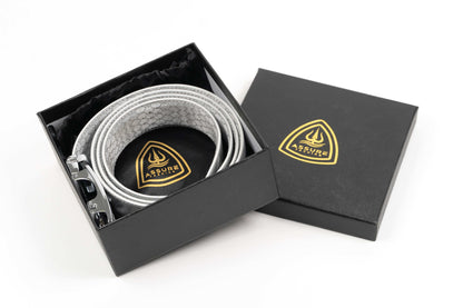 Damengürtel aus Glasfaser m. Ratsche (innen Leder)