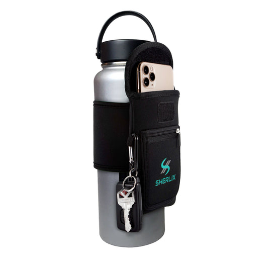 BLACK SHERLIX WATER BOTTLE HOLDER 18 - 40 oz