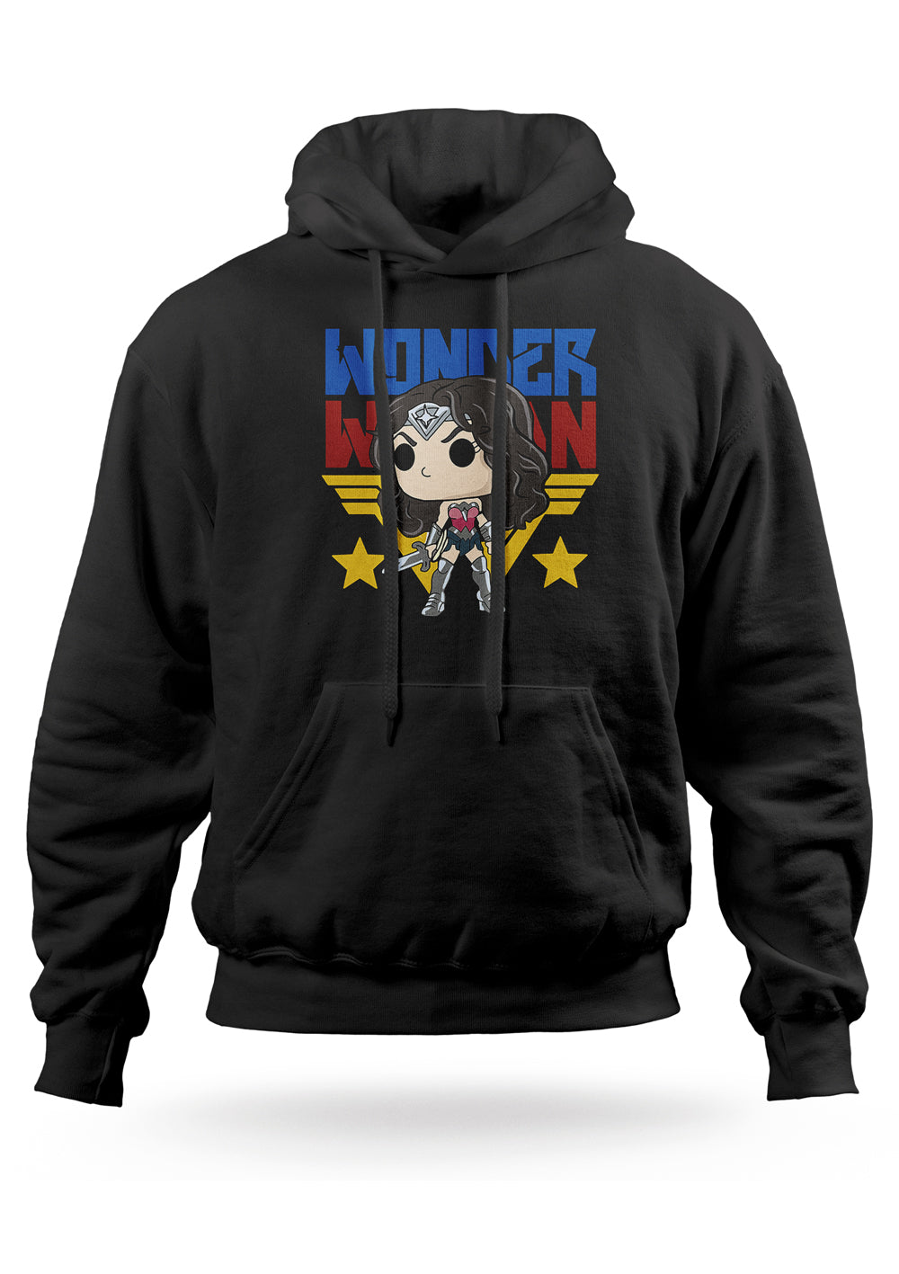 Felpa con Cappuccio Caricatura Wonder Woman Supereroi