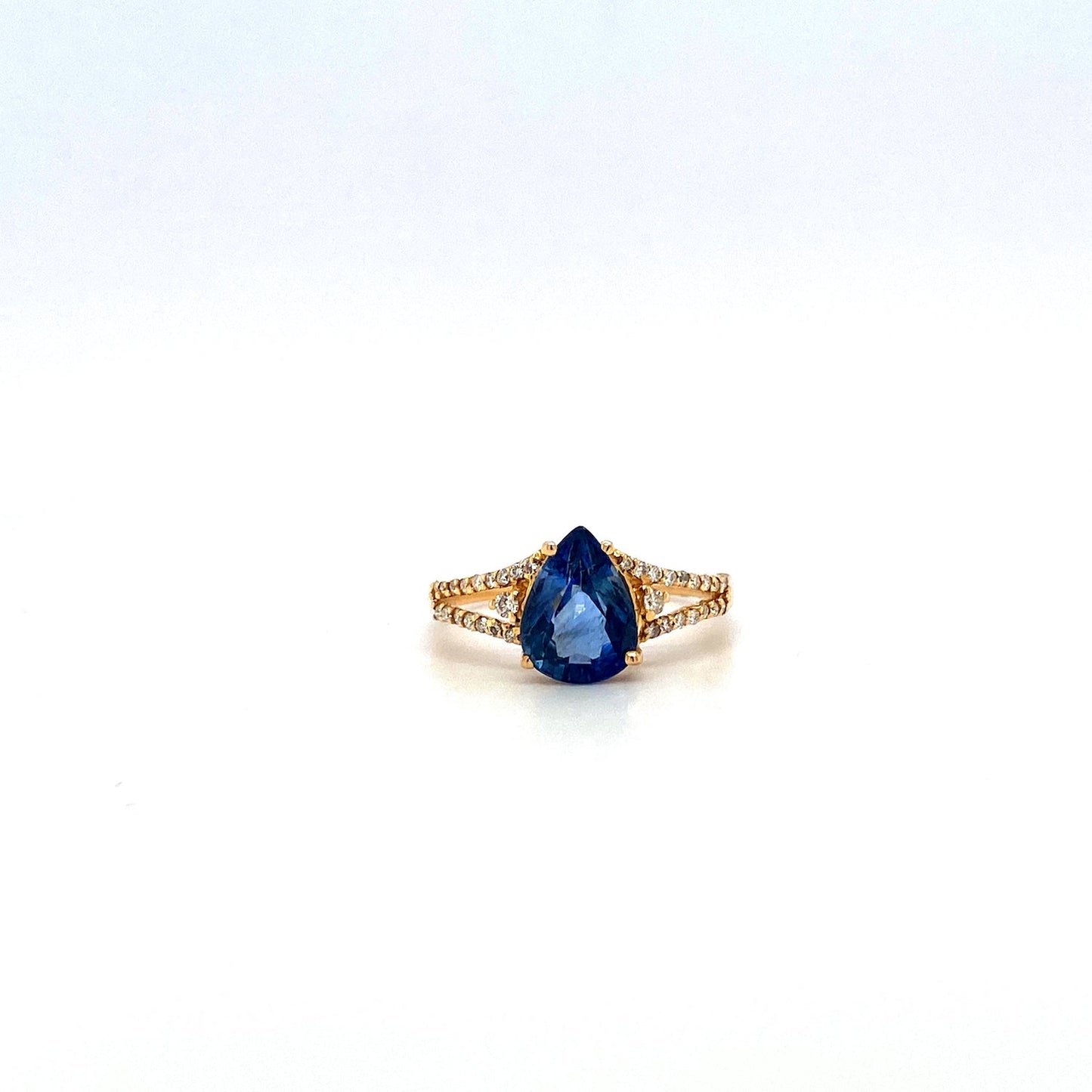 Sapphire and Diamond Ring in 14K Yellow Gold - KGR 13776