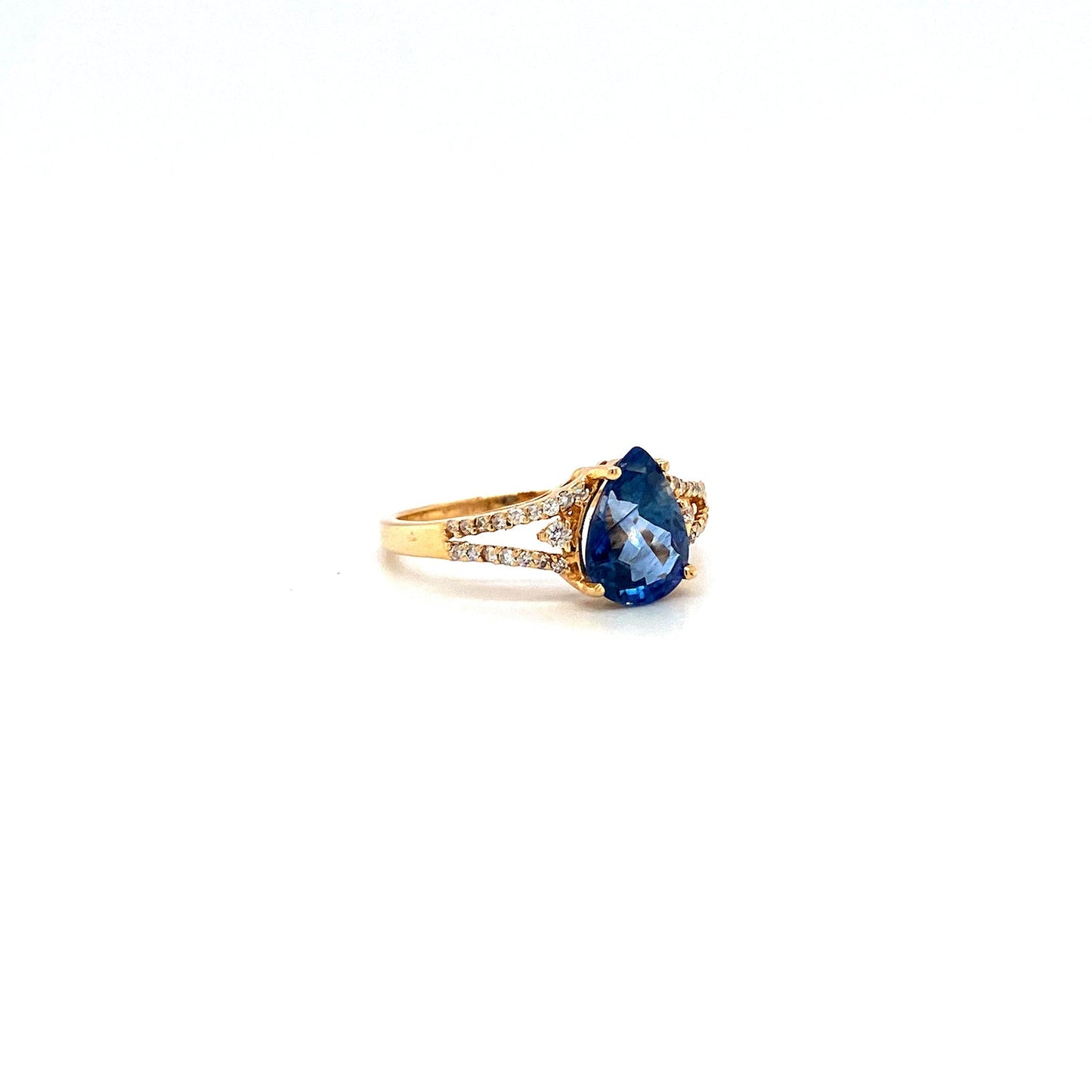 Sapphire and Diamond Ring in 14K Yellow Gold - KGR 13776