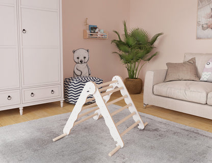 MAMOI® Triangle descalade interieur pour enfant, Mur escalade intérieur en bois pour bebe à partir de 1/2/3 an, Motricité libre montessori