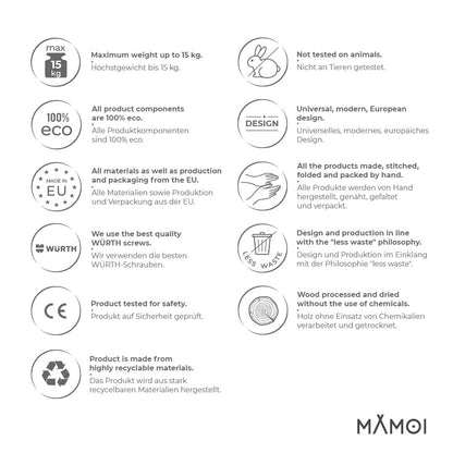 MAMOI® Bibliothèque meuble de rangement pour enfant, Petite bibliotheque murale, Etagere livre et meuble pour chambre de bebe, Bibliothèques montessori pour enfants