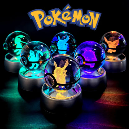 Pokemon Crystal Ball 3D Lamp Night Light