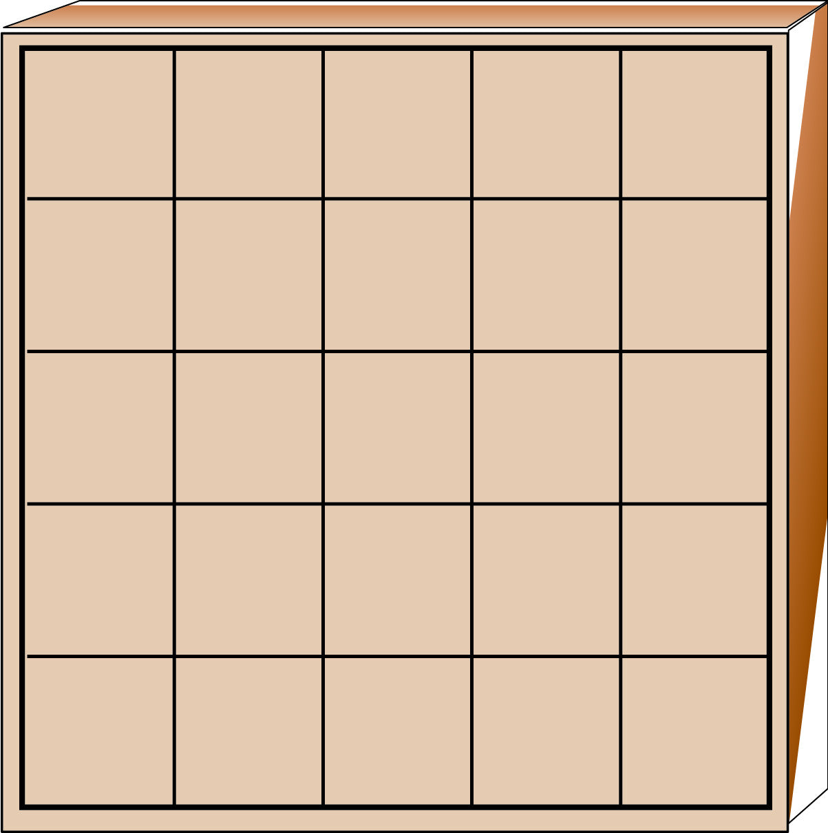 SHAPES ETC.  Jumbo Stamp - 5 Day Grid