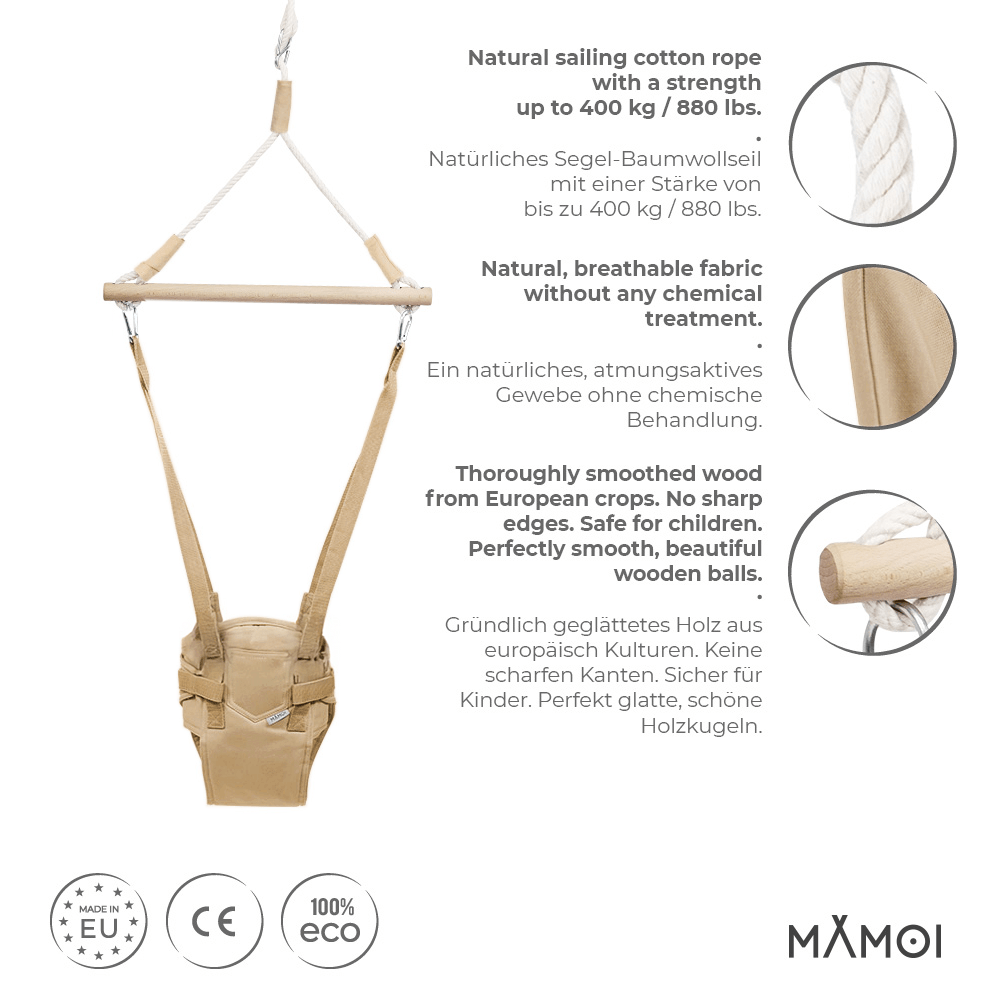 MAMOI® Baby bouncer, Swing seat, Indoor rocking bouncy chair, Toddler jolly jumper rocker, Door frame swings, Jumpers and bouncers for babies from 6 months