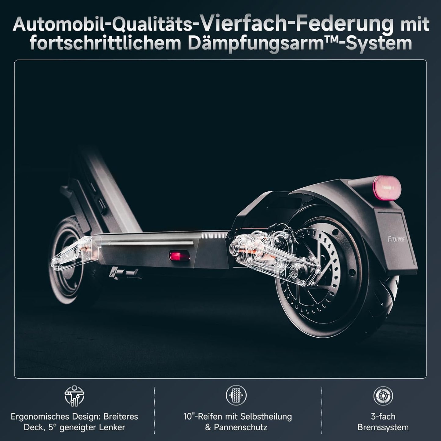 NAVEE ST3 E-Scooter ABE Zertifiziert|  3 Jahre Garantie-Patentierte Damping Arm™ Federung|450W 60KM