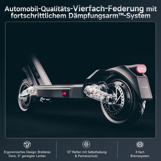 NAVEE ST3 E-Scooter ABE Zertifiziert|  3 Jahre Garantie-Patentierte Damping Arm™ Federung|450W 60KM