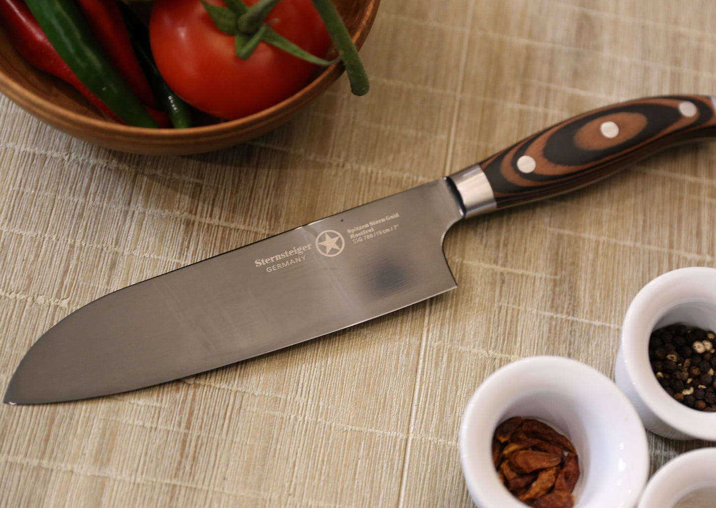 Santoku Messer (7"/18cm) | Sternsteiger - Titanium Kollektion