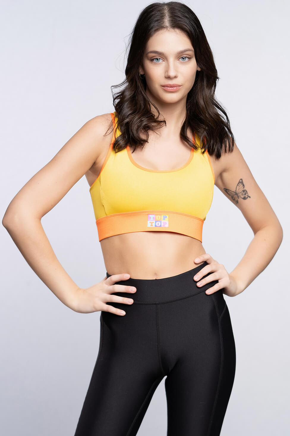 Soutien-gorge sport - Jaune orange - (VENTE FINALE)