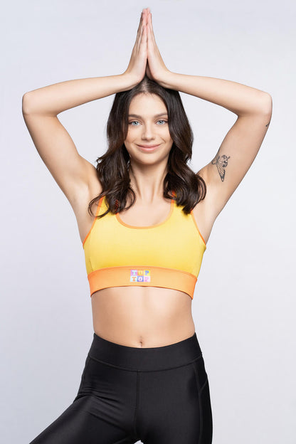 Soutien-gorge sport - Jaune orange - (VENTE FINALE)