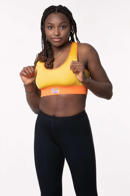 Soutien-gorge sport - Jaune orange - (VENTE FINALE)
