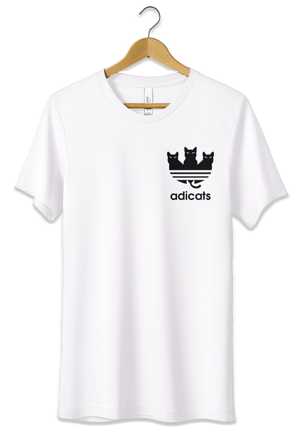 T-Shirt Maglietta Adicats Parodia Gatti Divertente Adidas