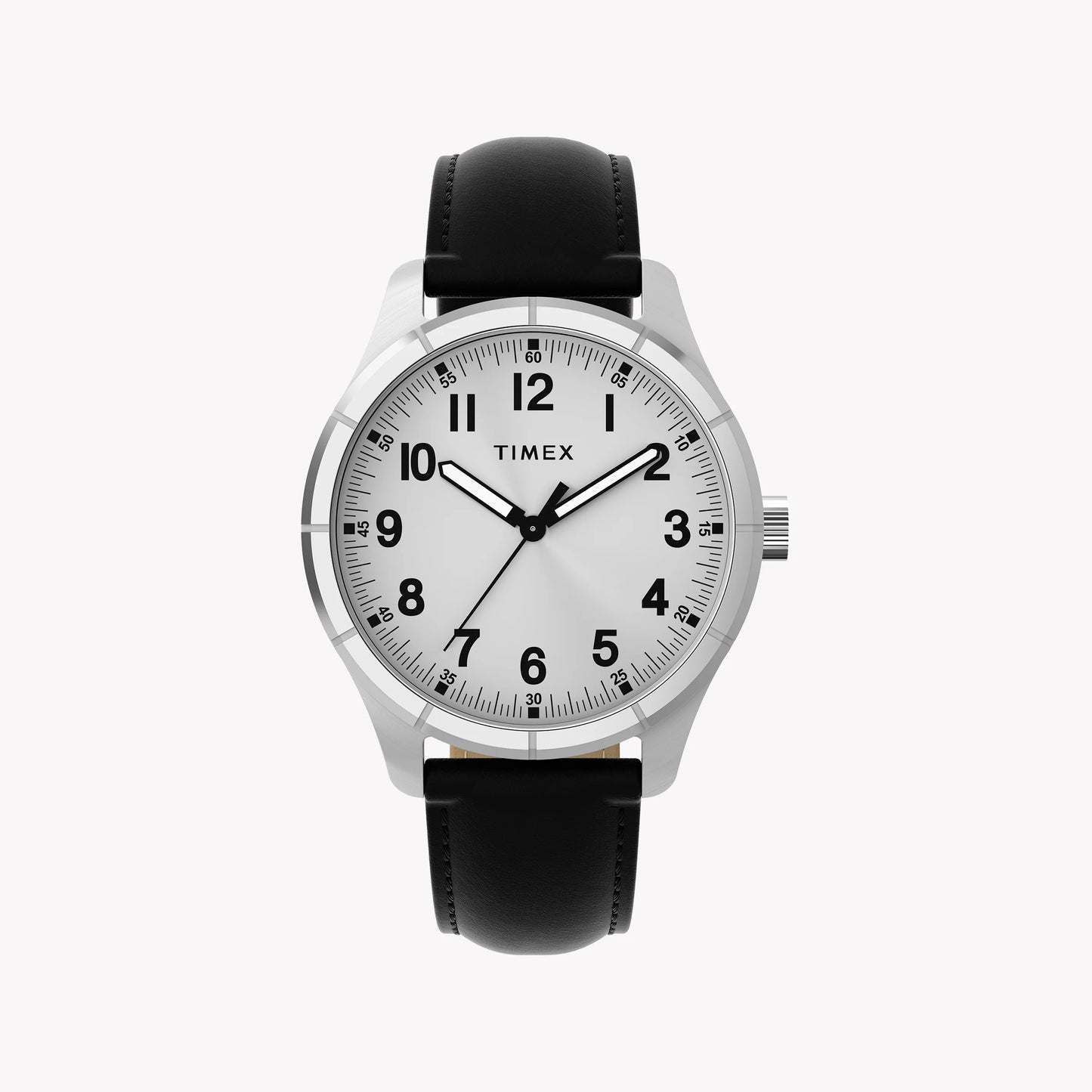 Mens Main Street Silver-Tone Case & Black Strap Watch TW2Y16000 | Stylish Men’s Timepiece-0