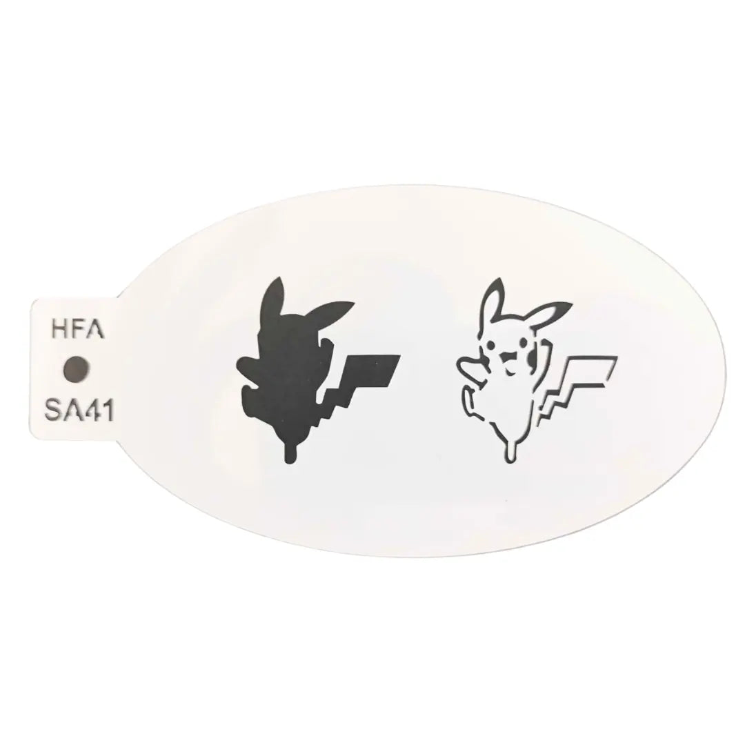 Face Painting Stencil - M06 Dancing Pikachu