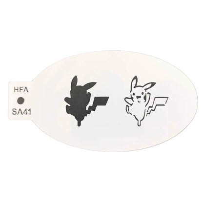 Face Painting Stencil - M06 Dancing Pikachu