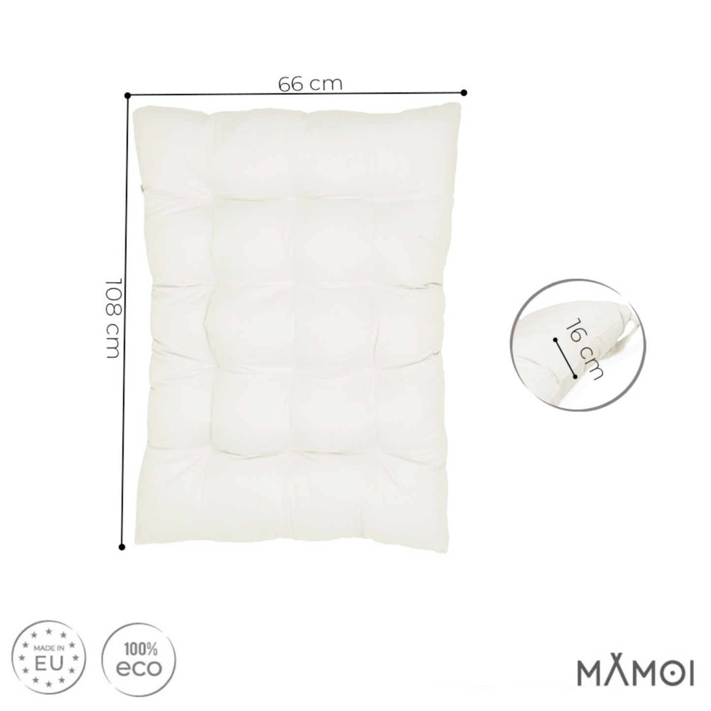 MAMOI® Coussin pour Triangle d'escalade balançoire, Coussin pour Triangle intérieur, Escalade enfant, Balancoire bebe, Espalier enfant