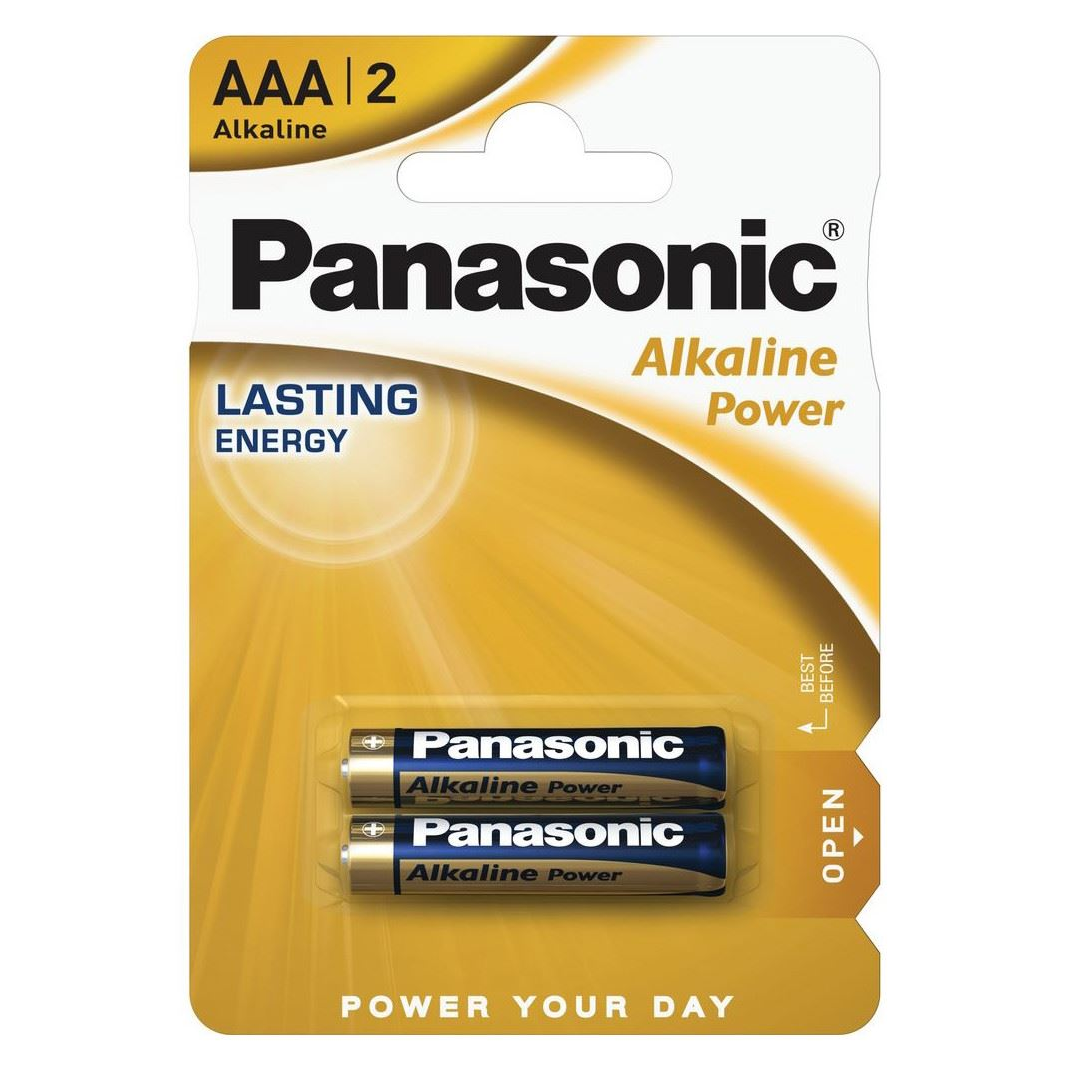 Panasonic 1.5V Alkali AAA Stiftmine (Alkaline Power (2er / Packung) (LR03APB/2BP) (LR03APB/2BP)-0