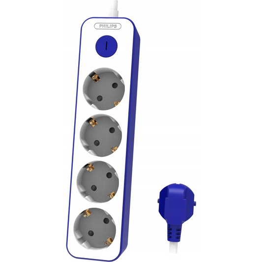 Philips Verlängerungskabel 1,5 m 4 Schuko-Steckdosen LED-Schalter (36500)-0