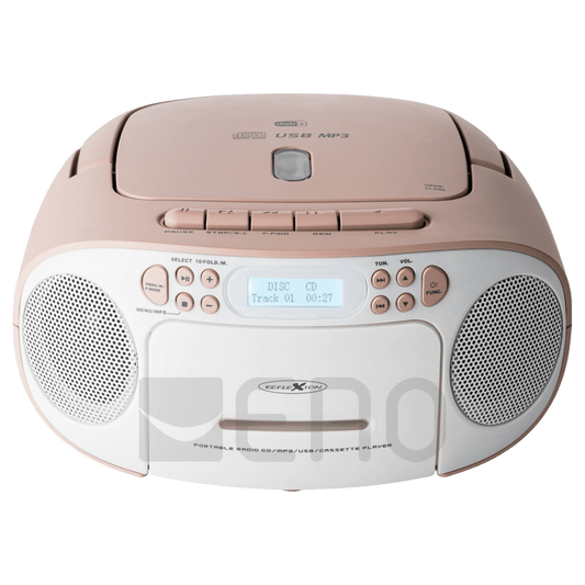 Reflexion Boombox CD-Radios - Weiß/Rosa (RCR2260DAB/PK)