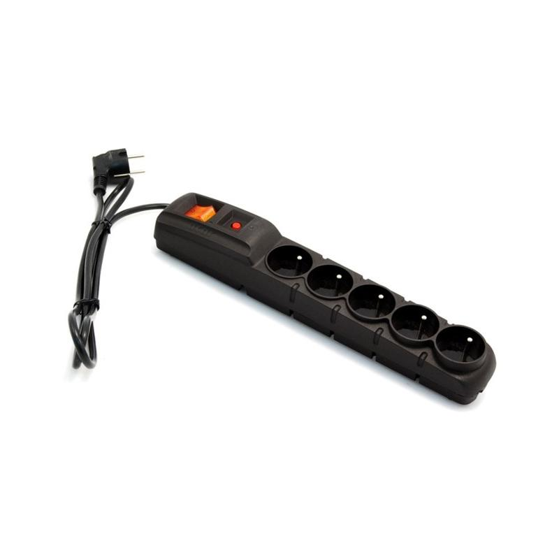 Verlängerung mit 5 Steckdosen, Acar, 5 m, Schwarz (F5-5M-BK)-0