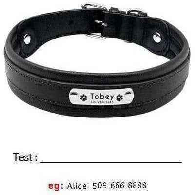 Big Dog's Personalised Leather Dog Collar