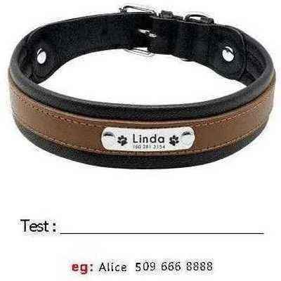 Big Dog's Personalised Leather Dog Collar