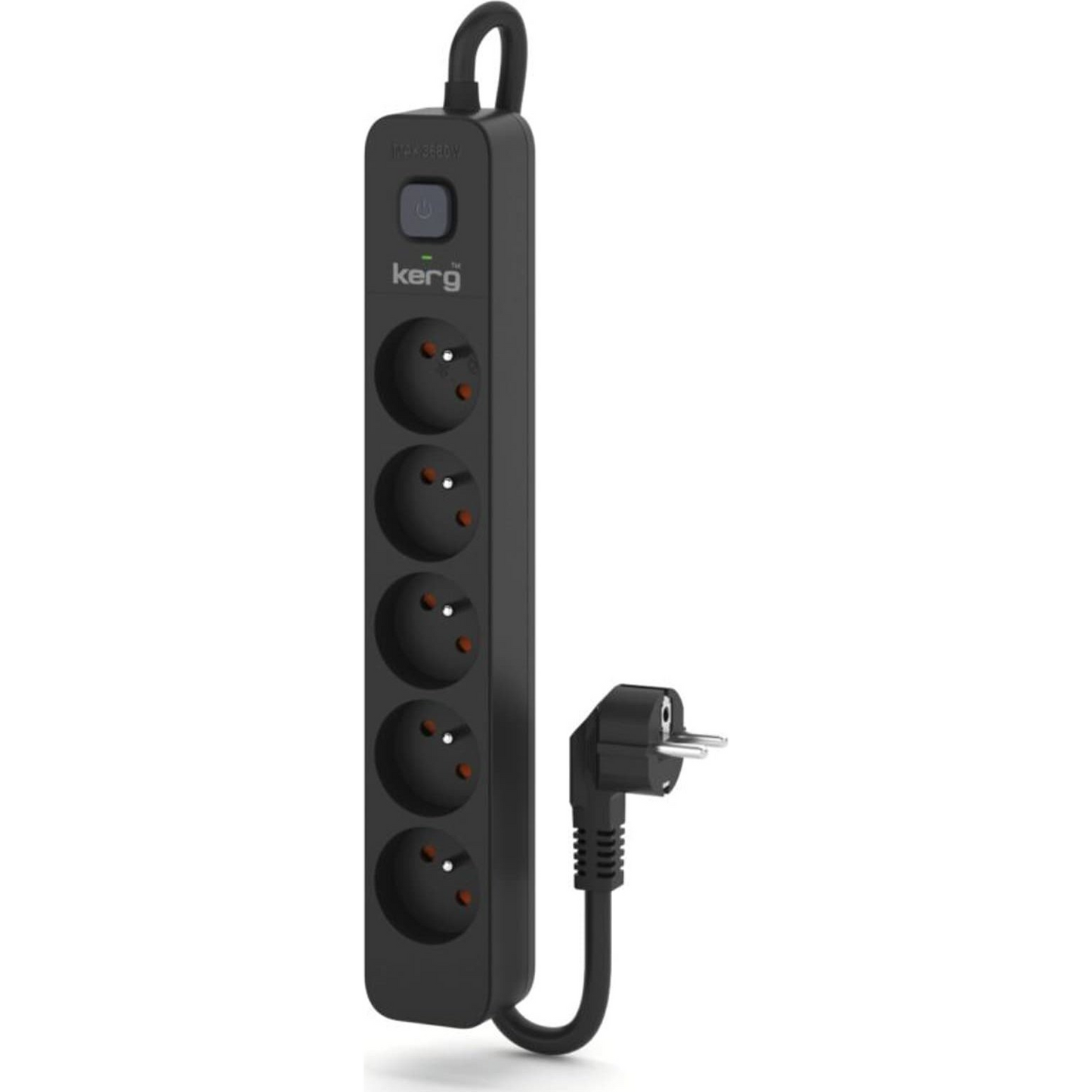 M02516 Überspannungsschutzverteiler 5-polig 16A 5m - Schwarz (M02516)-0