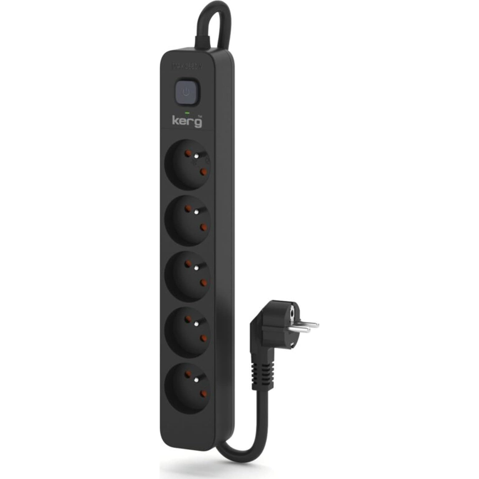 M02516 Überspannungsschutzverteiler 5-polig 16A 5m - Schwarz (M02516)-0