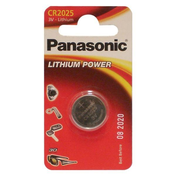 Panasonic Lithiumbatterie CR2025 1 Stück (CR-2025EL/1B)