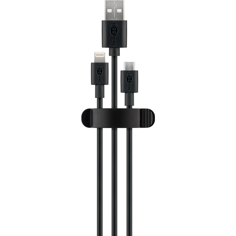 Kabelmanagement für 3-Slot Goobay, Set 3 Stück, schwarz (70685)-0