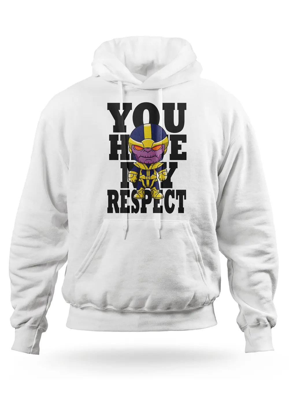 Felpa con Cappuccio Bianca Thanos Supereroi Marvel