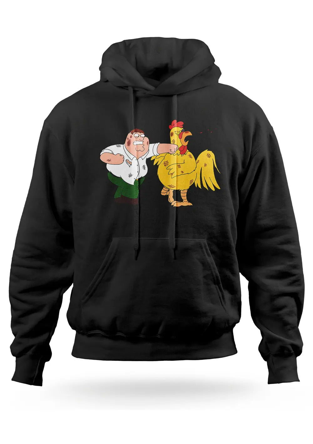 Felpa Con Cappuccio Peter Griffin vs Chicken