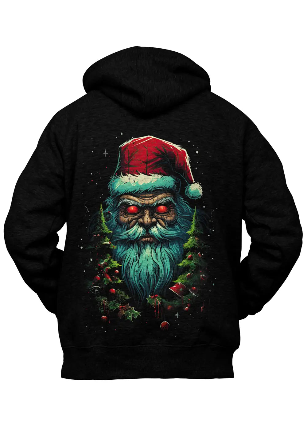 Felpa con Cappuccio Retro Babbo Natale Cattivo