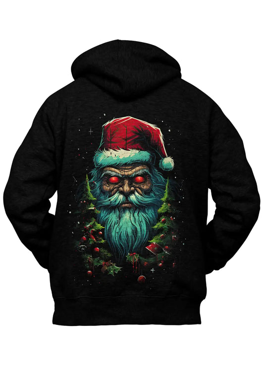 Felpa con Cappuccio Retro Babbo Natale Cattivo