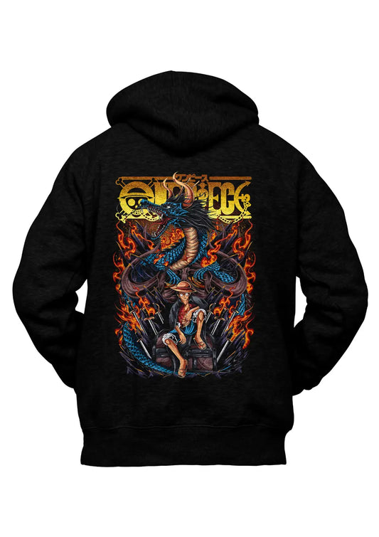 Felpa con Cappuccio Monkey D Luffy Rubber One Piece Retro Anime