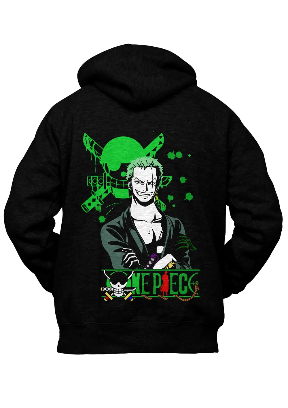 Felpa con Cappuccio Retro Roronoa Zoro One Piece Anime