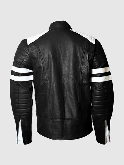 Black and White Leather Jacket