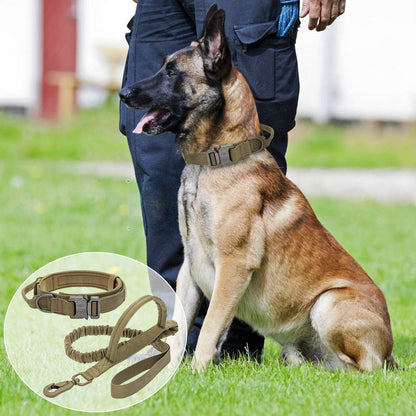 Military Tactical Dog Collar & Leash
