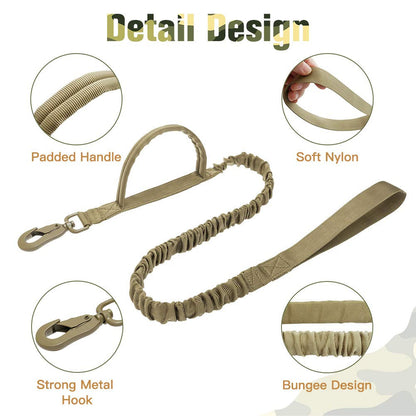 Military Tactical Dog Collar & Leash