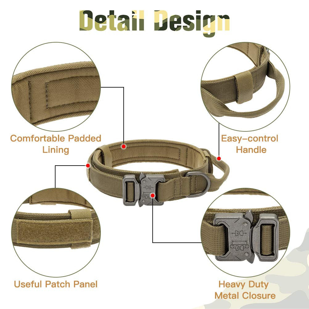 Military Tactical Dog Collar & Leash