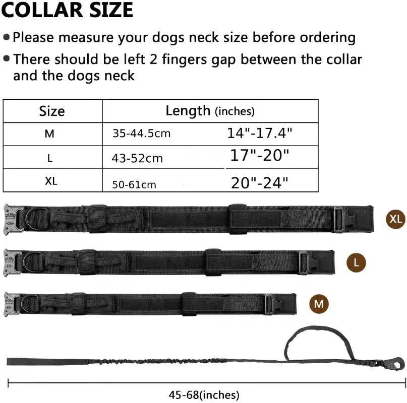 Military Tactical Dog Collar & Leash